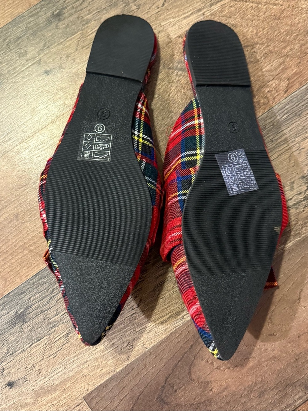The Mint Julep Co. Red Plaid Pointed Bow Mule - Picture 2 of 4